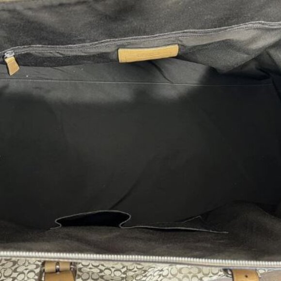 P1993-Holiday/Travel Special Coach Canvas/Leather Voyager Weekender with Strap - Picture 6 of 11